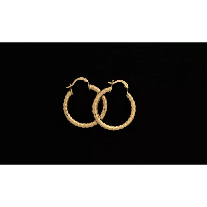 NYCFASHIONJEWELS Elysee Diamond Cut Hoops