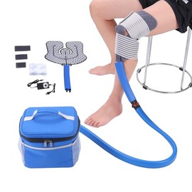 Sistema de terapia de frío médico Máquina de hielo para aliviar el dolor de rodilla Kit de crioterapia de congelación con almohadilla universal para hombros, tobillos, espalda, caderas, pie