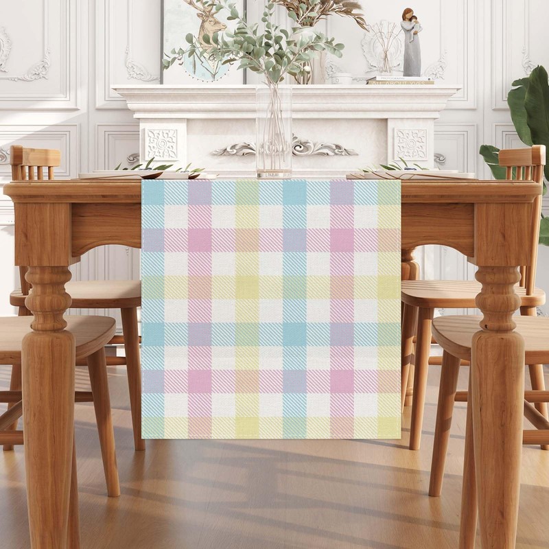 Buffalo Check Plaid Spring Table Runner Farmhouse Spring Summer Easter