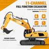 Remote Control Excavator Construction Toys for Boys, 2×1200mAh RC Construction