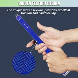 MAZEL Rubber Grip Solid 10 Pcs (Navy,Medium)