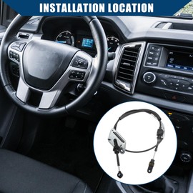 Hihaha Inner/Automatic Transmission Gear Shift Control Lever Cable for Ford Fusion 2010-2012 for Lincoln MKZ 2010-2012 / Auto Trans Control Lever Cable/Rubber / 1 Pcs/Black