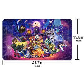 YMILOHOGI Playmat Kurikara Divincarnate Purrely TCG CCG OCG Trading Card Game Mat 600X350mm + Free Bag (D0007) (Ghostrick Festival D301)