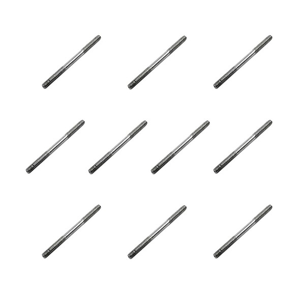 10PCS M2X25mm Pushrod Connector Double End Threaded Rod Stainless Steel