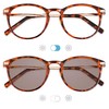 YEIN Blue Light Blocking Glasses, Photochromic Brown Sunglasses, Anti Eyestrain,
