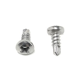 #6x3/8 Stainless Steel Phillips Pan Head Self Drilling Tapping TEK Screw (410 Stainless Steel) 100 Pieces 6X3/8