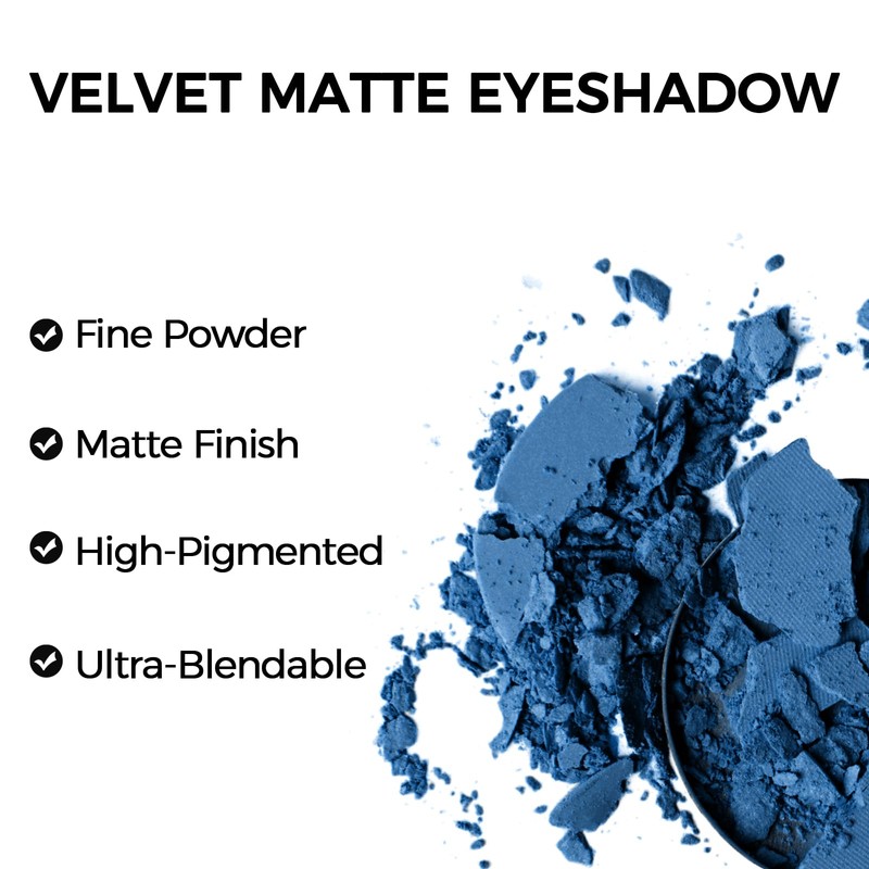 Erinde Single Dark Blue Eyeshadow Palette, Nude Tones Navy Blue