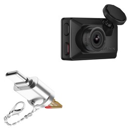 BoxWave Adapter Compatible with Garmin Dash Cam X310 - Micro SD Card miniReader, USB Type-C OTG Reader USB3.0 Adapter Keychain - Metallic Silver