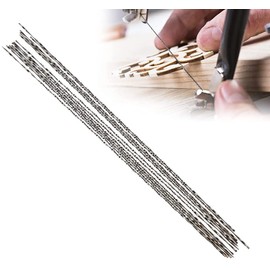 Set of 12 Scroll Saw Blades, Carbon Steel Spiral Saw Blade, Replacement Scroll Wires, Blades for Soft Metal, Plastic, Wood (2# lame de scie)