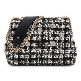 GUESS Everlee Convertible Xbody Flap Bag Black Multi