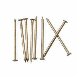 450pcs Gold Hardware Nails, 1-1/4'' 16 Ga Brass Plated Hanging Nails for Pictures, Flat Head, Wood, Roofing, and Wall