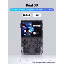 RG353V Retro Video Handheld Game Console 3.5" IPS Screen Android 11 and Linux System RK3566 64bit Game Player 64G TF Card Built-in 4450 Classic Games Bluetooth 4.2 and 5G WiFi