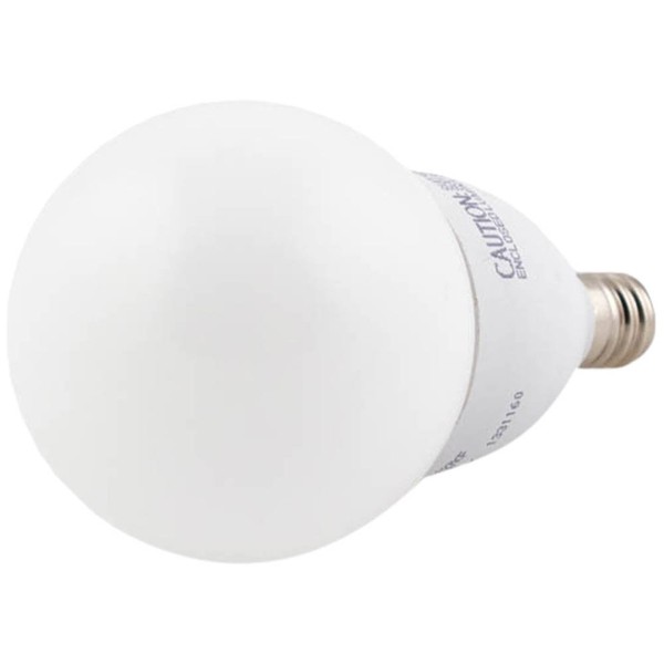 TCP LED4E12G1627KF Candelabra LED Bulb, Frosted G16, 4W (25W Equiv.) - Dimmable - 2700K - 200 Lm.