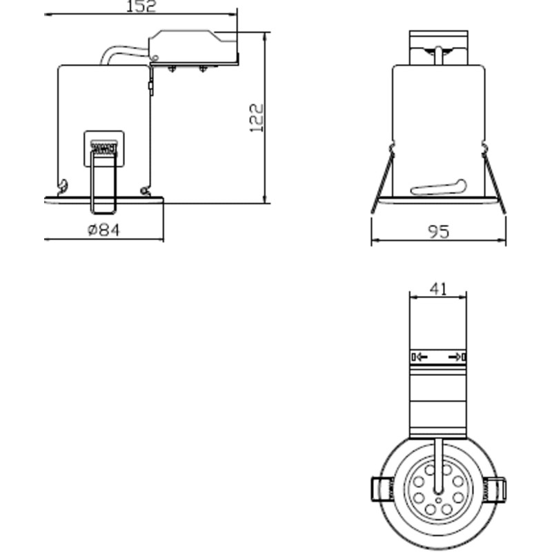 Knightsbridge 230V IP65 Fixed GU10 Fire-Rated Downlight White, VFCFIPW