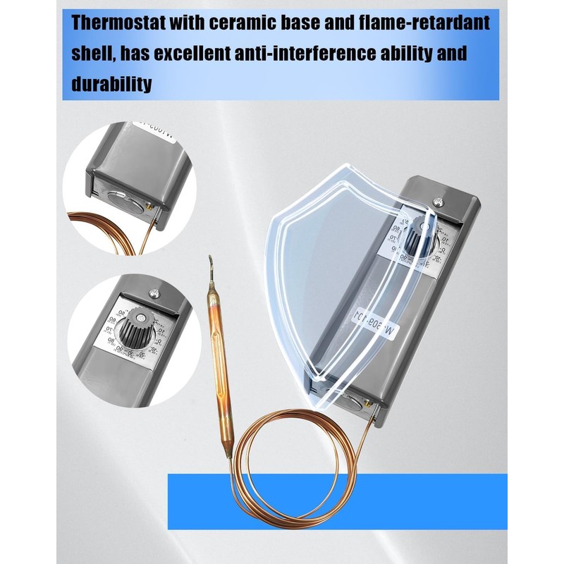 W1609-101 Refrigeration Thermostat Temperature, Walk in Cooler Temperature Control Replace