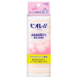 Bioreu Mirumiru Foam Body Towel, Pink, 1 Piece