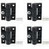 ZZHXSM 4pcs Adjustable Torque Hinge Black Door Hinge Nylon Plastic