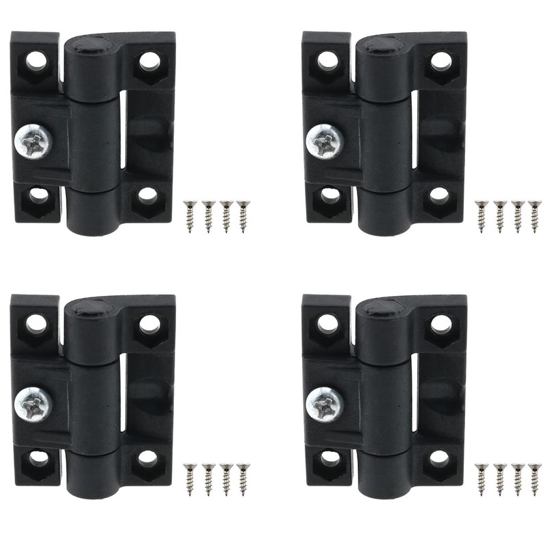 ZZHXSM 4pcs Adjustable Torque Hinge Black Door Hinge Nylon Plastic
