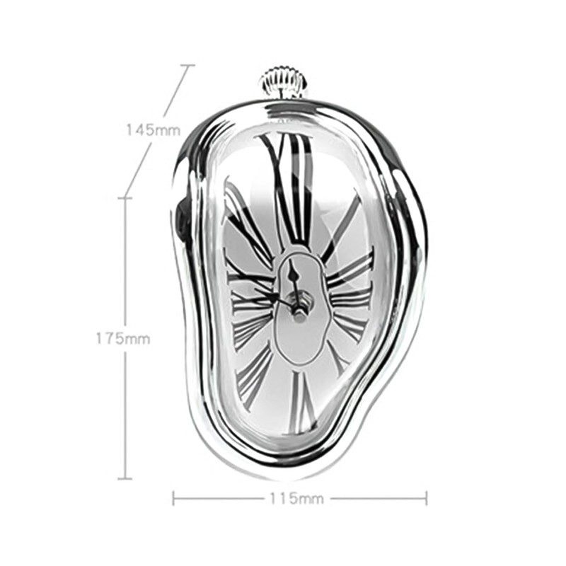 Ieron Distorted Table Clock Decorative Salvador Dali Style Watch Melted