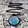 Inspirational Fate Whispers I am the Storm Warrior Quote Necklace