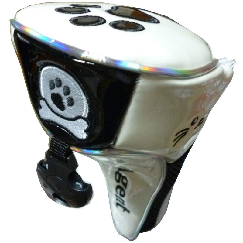 Golf Head Cover for Fairway Paw Magnetic (White/Black, Fairway For)