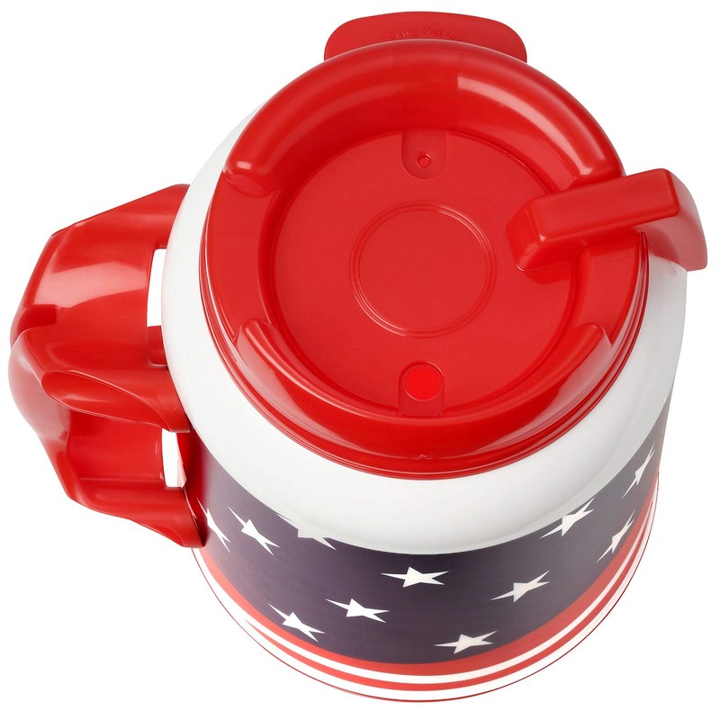 64 Ounce Insulated Mug with Handle Flexible Straw with Cap,