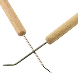 Tegg Crochet Hook 2PCS Wooden Handle Loom Knit Hooks Needle Hooks for Knitting Crafts