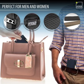 Lewis N. Clark Lewis N. Clark RFID Blocking Money Belt Travel Pouch + Credit Card, ID, Passport Holder for Women & Men, Black, One Size