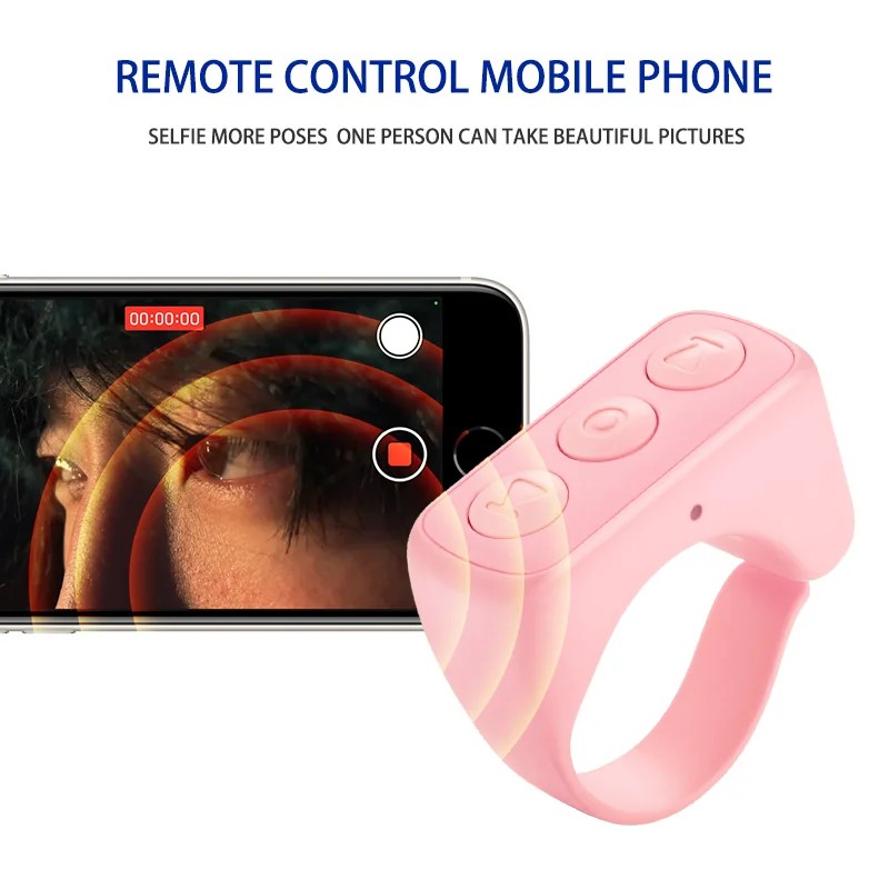 Wireless Magnetic Finger Ring Remote for TikTok Scrolling Kindle Page
