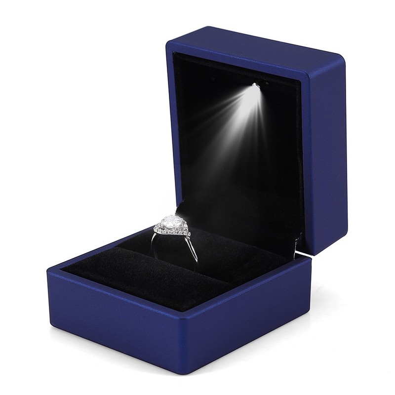 Ring Case LED Light Ring Box 4 Color Gift Box