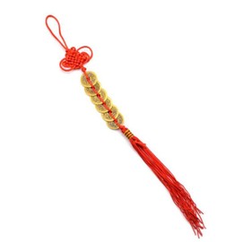 YPY 4 Pack Chinese Feng Shui Coins Set & Lucky Charm Ancient I Ching Coins for Prosperity Protection Good Fortune Wealth and Successes (4, Strip Ornaments)