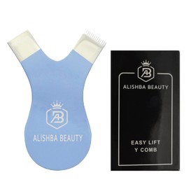 LUMESS ALISHBA BEAUTY STAINLESS STEEL EASY LIFT Y-COMB SHAPE LASH LIFT BRUSH LASH LIFT PERM TOOL, TINT TOOL, EYELASH LIFT & MAKEUP BEAUTY TOOL FOR LASH GRAFTING YCOMB TOOL (SKY BLUE)