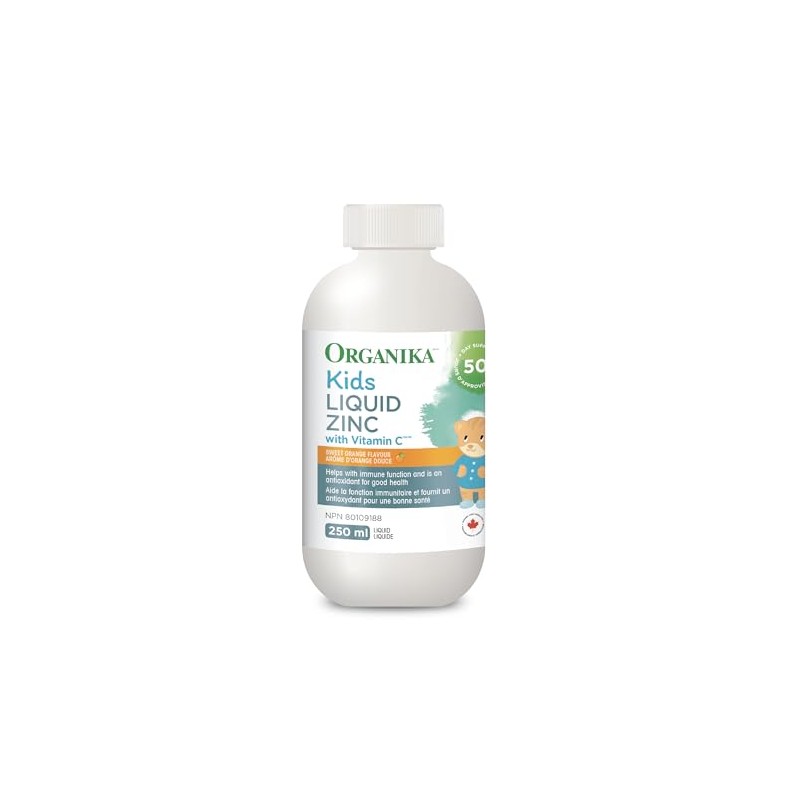 Organika Kids Liquid Zinc with Vitamin C- Sweet Orange Flavour-