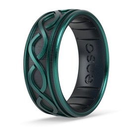 Enso Rings Lord of the Rings Collection - Comfortable DualTone Silicone Rings - Aragorn's Devotion - Size 4