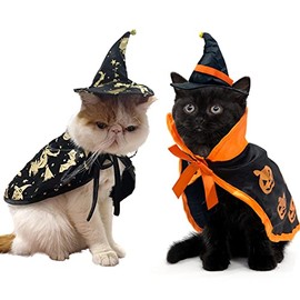 4 capas de Halloween para gato, disfraz de gato, murciélago de calabaza, Halloween, cosplay, fiesta, capa para gatos, cachorros y perros