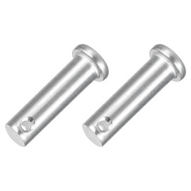 uxcell 2Pcs 3/8" x 1-3/8" Single Hole Clevis Pins, 304 Stainless Steel Flat Head Clevis Pins Hitch Pin for Trailer Latch, Mechanics Repair, Furniture Installation, Industrial Equipment