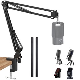 SUNMON Rode NT-USB Mic Boom Arm - Mic Arm for RODE NT-USB/NT-USB+/NT-USB Mini and Most Microphone, Adjustable Boom Scissor Arm Stand with 3/8" to 5/8" Adapter by SUNMON