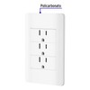 Volteck PA-COTR-LB, Placa armada blanca 3 contactos 2 polos +