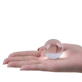 WINOMO Crystal Ball Meditation Ball Contact Juggling Glass Ball Fengshui Glass Ball Photography Prop (Transparent 30 mm)
