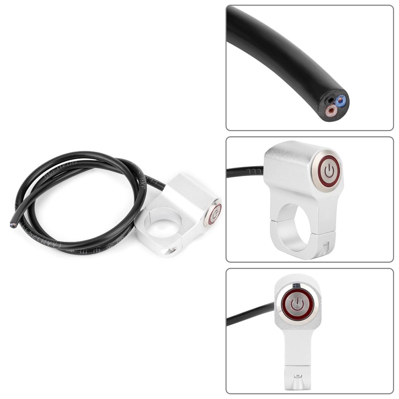 Yuecoom Motorcycle Handlebar Switch, 3-Wire Switch with Indicator Switch for
