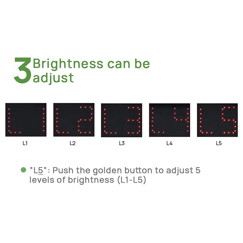 Cube Timer 1.4in 4 Sided Digital Shot Countdown Stopwatch for