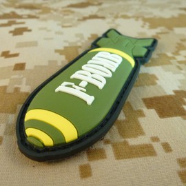 F-Bomb PVC Patch [Multicoloured] Compatible with Velcro Funny Patches for Backpacks PVC Patches for Vests Morale Patches for Hats Tactical Airsoft Patches Plate Checker Patches Hat Patches for Hats