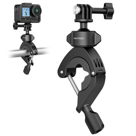 AKASO Bike Pole Mount Motorcycle Handlebar Clamp Mount for GoPro 13 12 11 10 9, EK7000/EK7000 Pro, Brave 4/4 Pro, Brave 7/7 LE, V50 X, V50 Elite Action Cameras