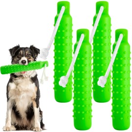 Blueweenly 4 Pcs Dog Float Bumper Toy Training Bumper, 11 x 2 Inch Puppy Retriever Dummy Lightweight for Float on The Water Pool Fetch for Small, Medium, Large Dogs(Blue)