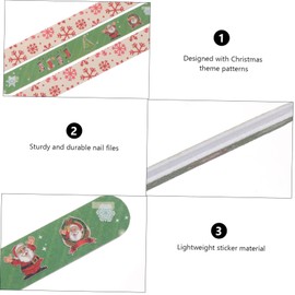 BIUDECO 12pcs Christmas Nail Files Festive Grit Polisher for Manicure Pedicure for Women Girls for Holiday Nail Art and Designs