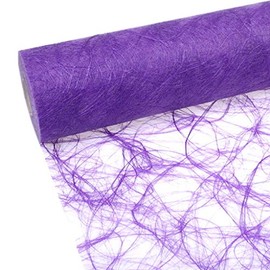 Sizoweb table runner - 25-metre roll with 100 decorative hearts (30 cm wide, lilac)