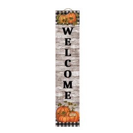 Briarwood Lane Pumpkins Wreath Pine Reversible Porch Leaner