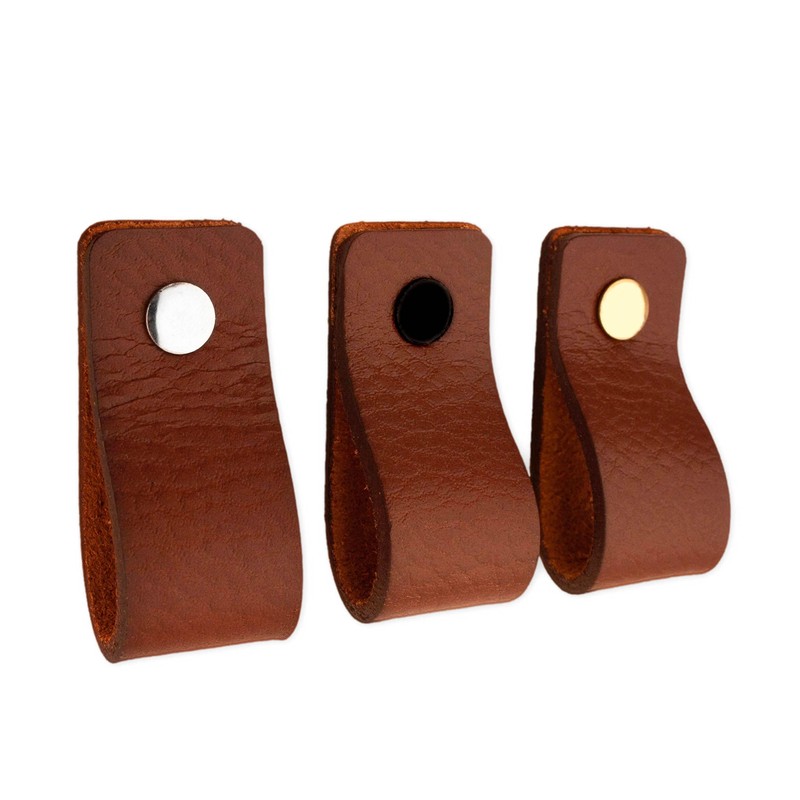 Brute Strength - Leather Handles for Furniture - Cognac -