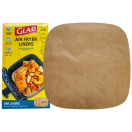 Glad Air Fryer Liners, Nonstick and Heat Resistant, Food Grade Material, Suitable for Round and Square Air Fryers, Air Fryer Accessories, 6.5" x 6.5" - 100 Count