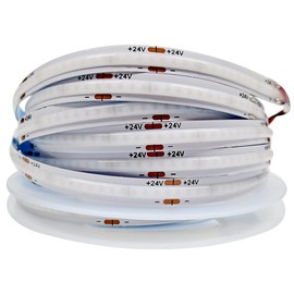 Tesfish LED Strip Light 24 V, Strip COB Blue 5 m 320 LEDs/M Total 1600 LEDs Neon Light Flexible Light Strip for Party, Counter, Shelf, Home Decor